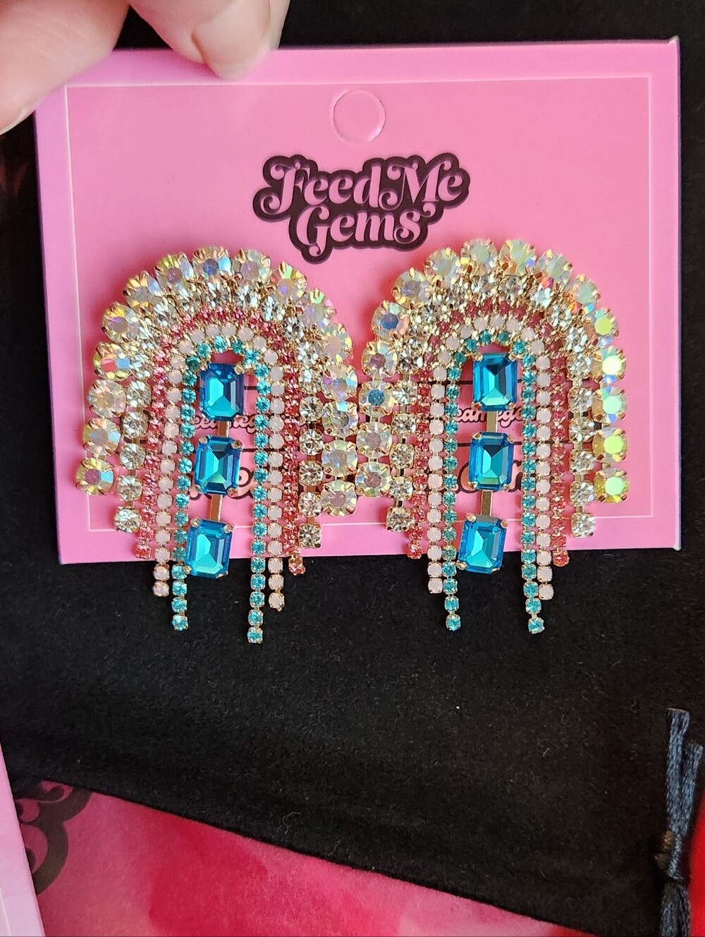 Authentic Feed Me Gems Frosted Eyeshadow Mini Earrings - Picture 4 of 4